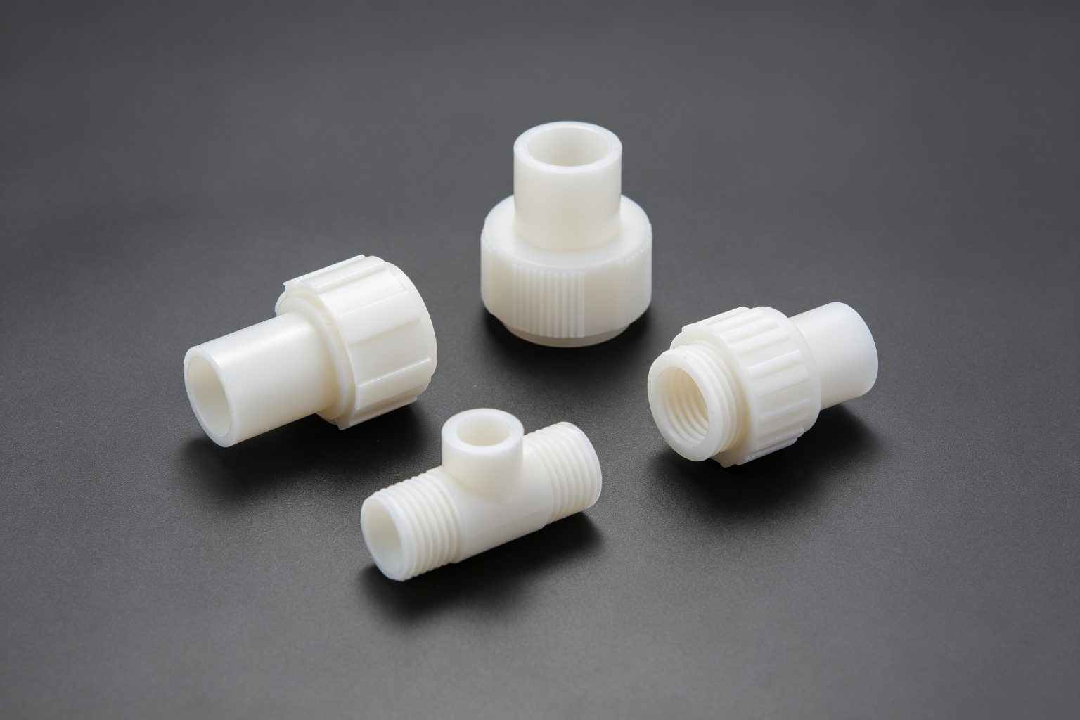 PVDF fluid connectors for chemical processing